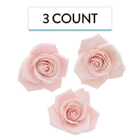Peace Rose Sugar Flowers for Cake Decorating, by Global Sugar Art, Large, Pink