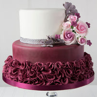 Eucalyptus Sugar Flowers for Cake Decorating, by Global Sugar Art, 5 Count, Mauve