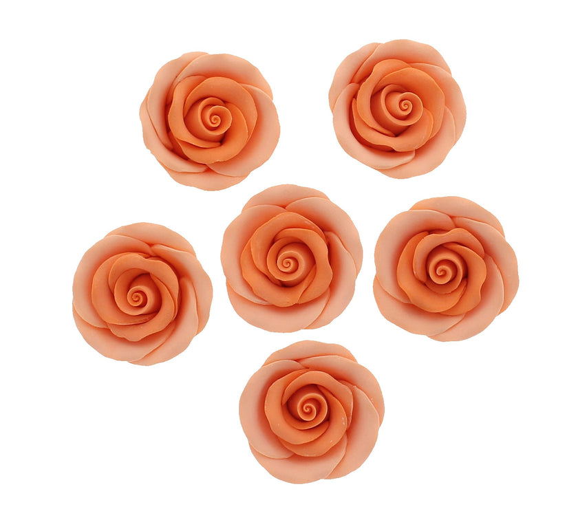 Premium Roses for Decorating Cakes and Cupcakes, by Global Sugar Art, Medium, Lavender Pink Yellow Peach