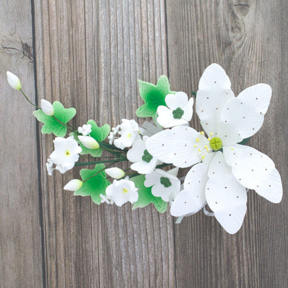 White Speckled Lily Spray, 1 Count