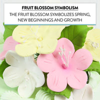 Fruit Blossoms & Leaves Gum Paste Cake Flowers 18 Count Sugar Flowers by Global Sugar Art
