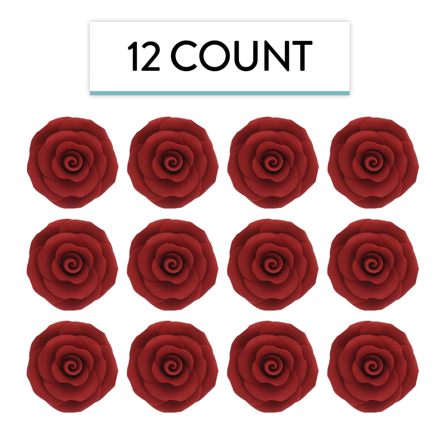 Red Roses, Unwired, 2-inch, 12 Count