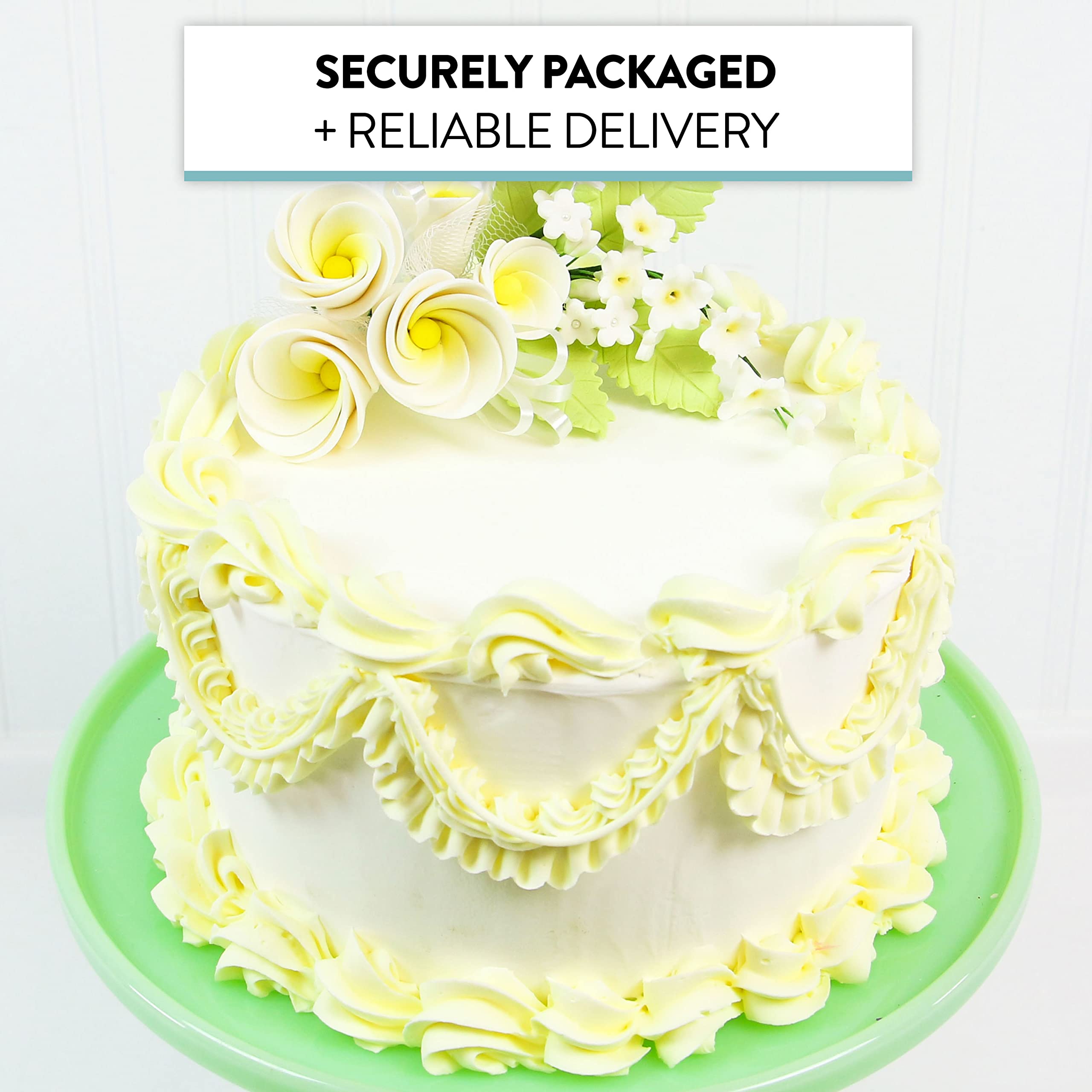 Tropical Cake Topper Frangipani Spray Gum Paste Flower by Global Sugar Art, Small