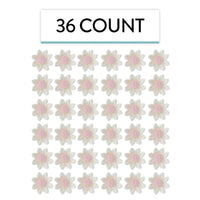 Edible Daisy Cake Decorations, White and Pink Sugar Flowers, Unwired 3/4 Inch, Daisy Cupcake Toppers, Edible Flowers Cake Decorations by Chef Alan Tetreault, Global Sugar Art