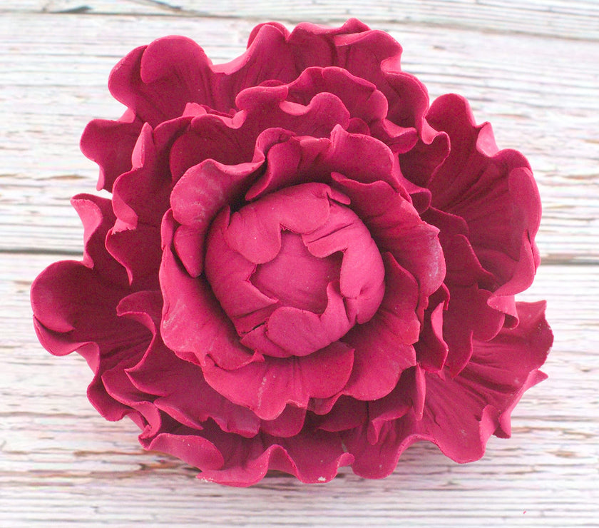 Premium Peony Sugar Flower by Global Sugar Art, Magenta