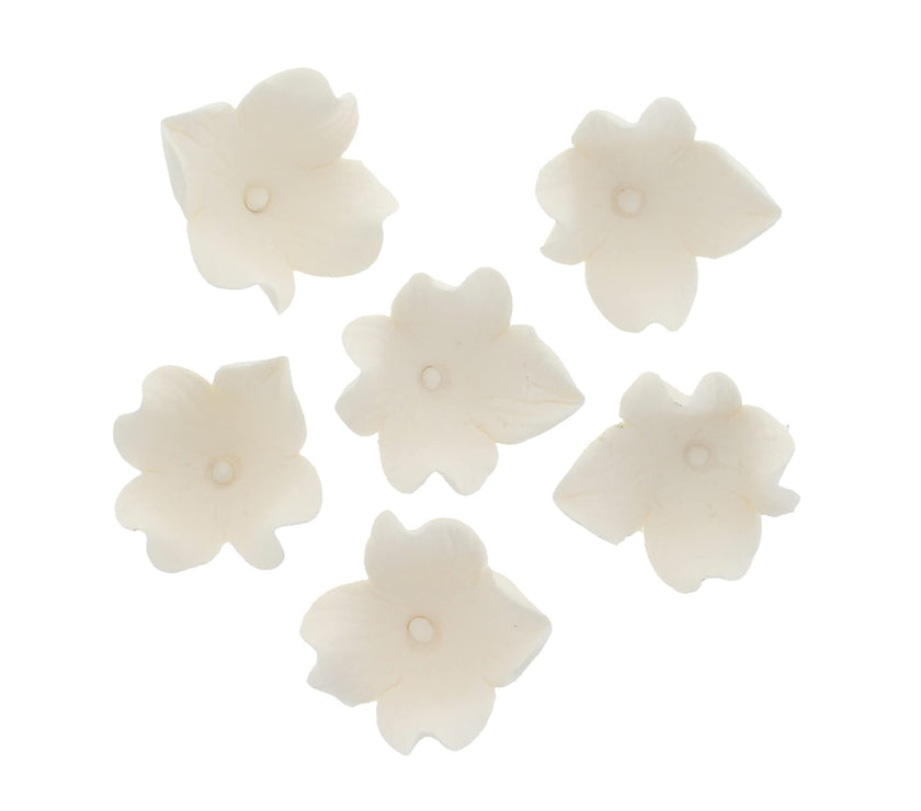 Hydrangea Sugar Flower Cake Decorations by Global Sugar Art, White