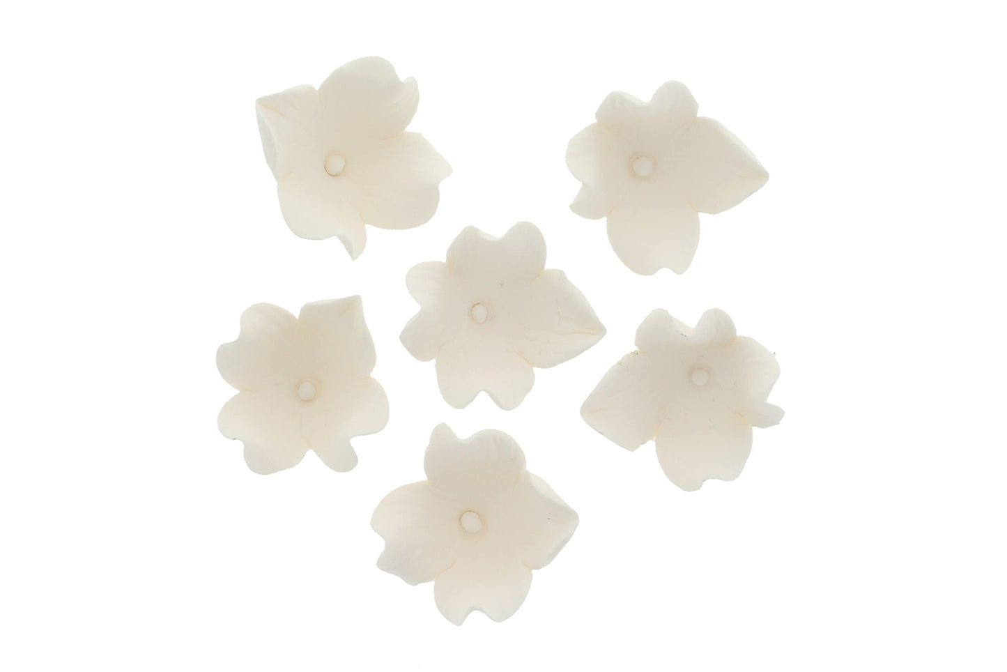 White Hydrangea Flowers, Unwired, 1-inch