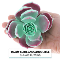 Global Sugar Art Succulent Taurus Large Sugar Cake Flowers with Wire, 1 Count by Chef Alan Tetreault