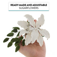 Sugar Lilies, Lily Flower Sprays, Cake Toppers by Global Sugar Art, White Shrine Lily Spray
