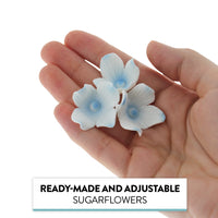 Hydrangea Sugar Flower Cake Decorations by Global Sugar Art, Blue