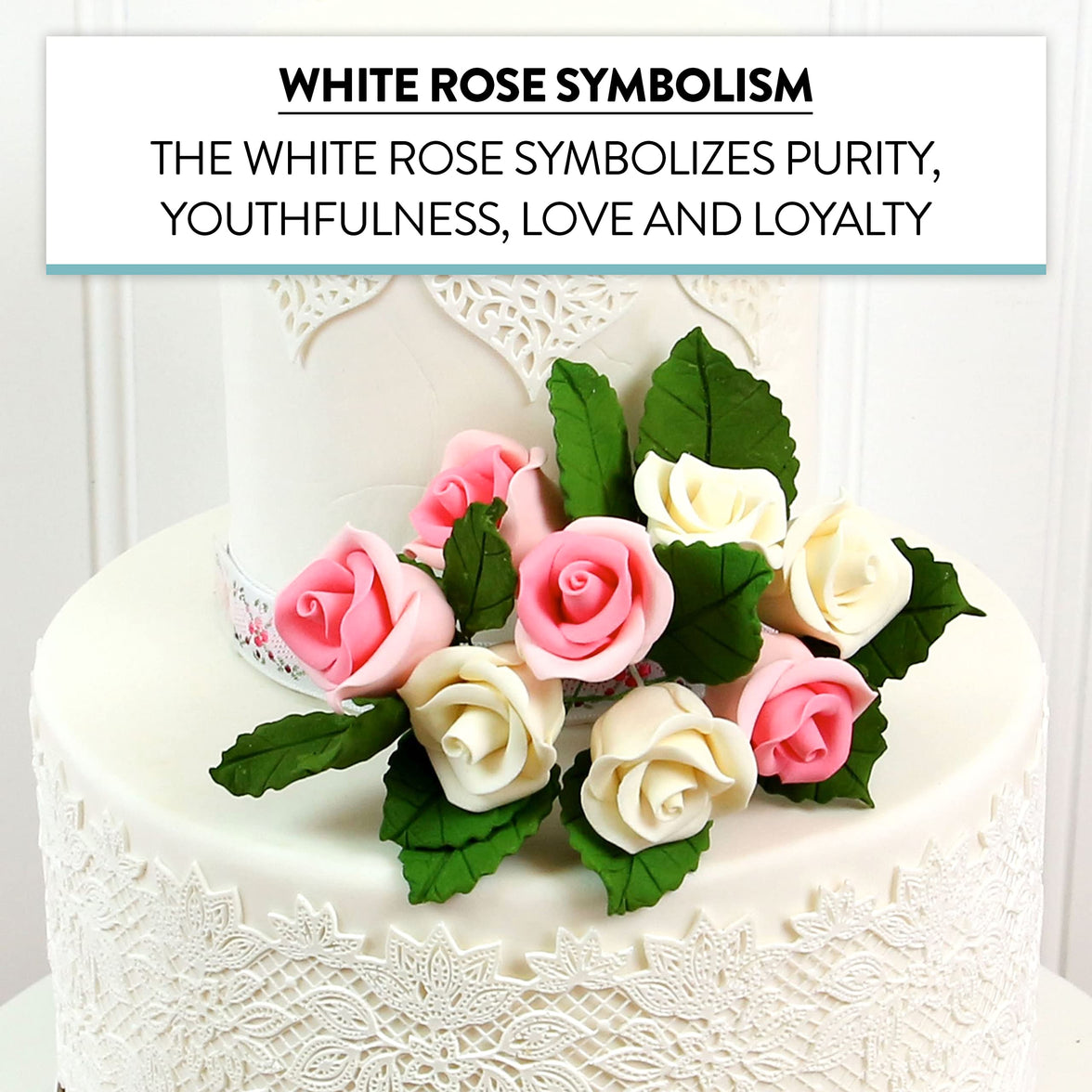 Shrub Rose Sugar Flowers for Cakes, by Global Sugar Art, Small, Pink