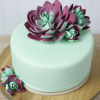 Global Sugar Art Succulent Romeo Sugar Cake Flowers Assortment with Wire, 3 Count by Chef Alan Tetreault