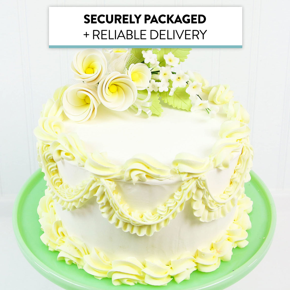 Tropical Cake Topper Frangipani Spray Gum Paste Flower by Global Sugar Art, Large