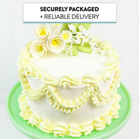 Tropical Cake Topper Frangipani Spray Gum Paste Flower by Global Sugar Art, Large