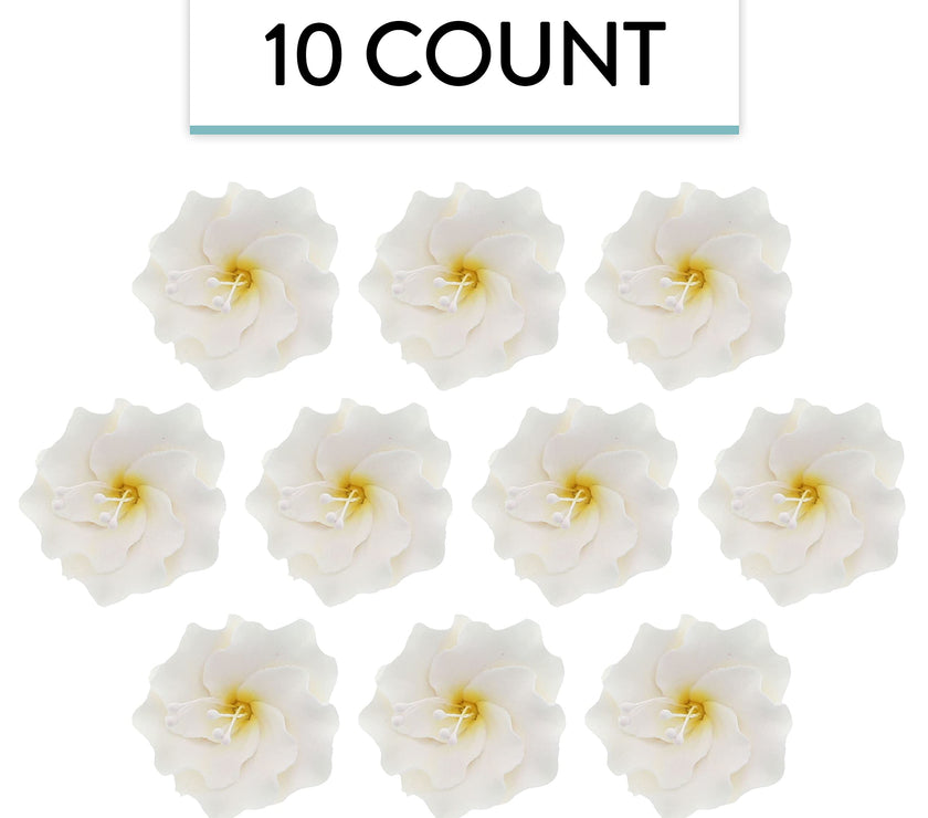 Azalea Sugar Flowers for Cake Decorating, by Global Sugar Art, White