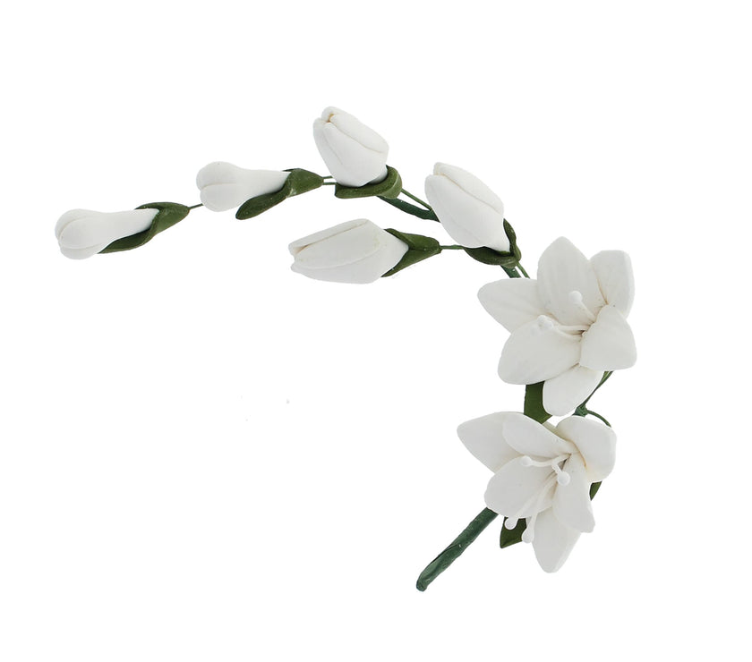 Freesia Sugar Cake Flower Filler Spray, by Global Sugar Art, White, 3 Count