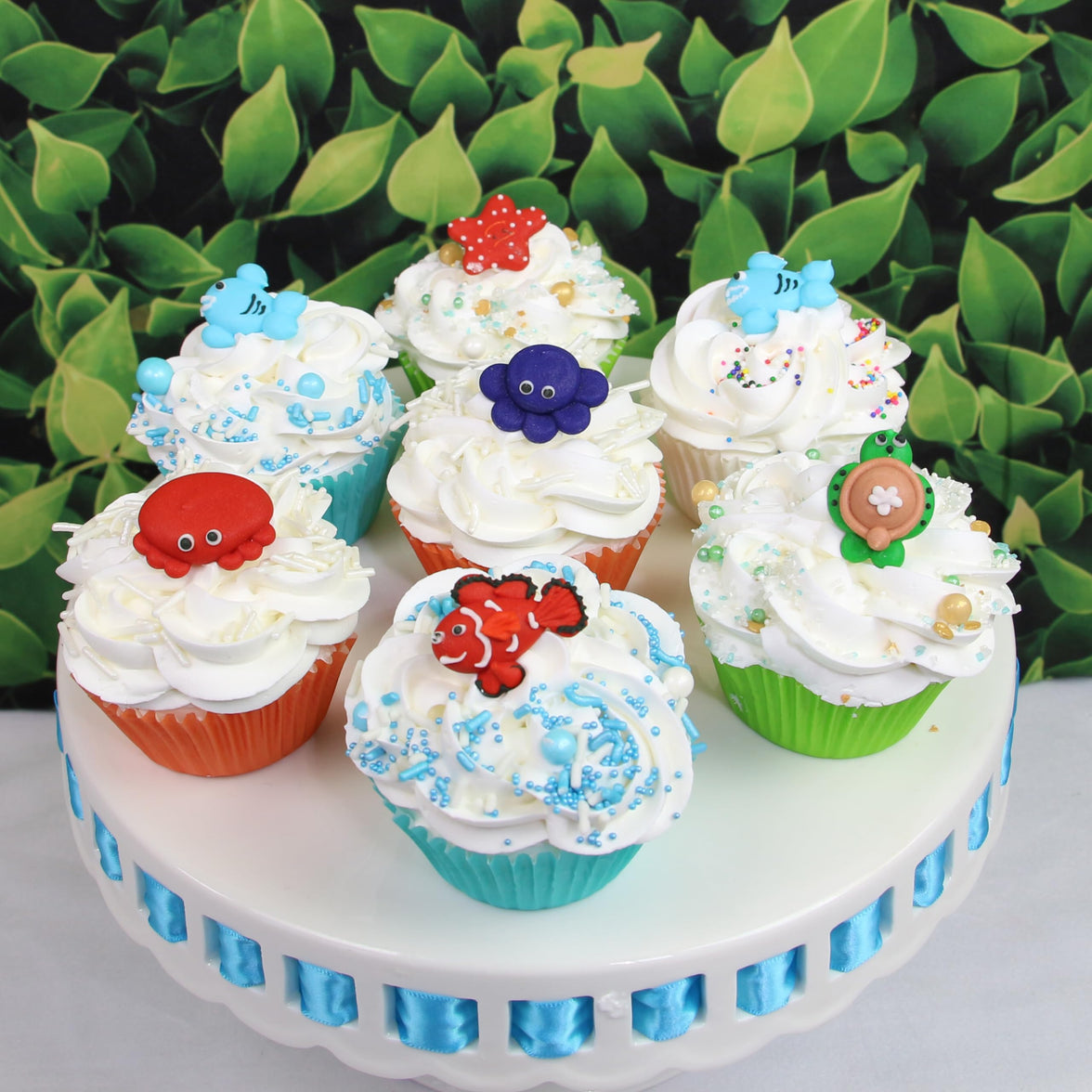 Under the Sea Royal Icing Decorations for Birthday Cakes, Cupcakes and Cookies, by Global Sugar Art