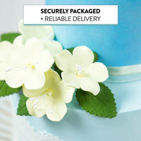 Hydrangea Leaves, Gum Paste Cake Decorations by Global Sugar Art, Green, Multiple Sizes