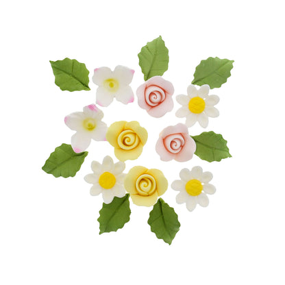 Small Roses & Blossoms with Leaves Kit, Assorted Colors, 42 Count