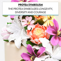 Protea Sugar Cake Flowers by Global Sugar Art, Large Tangerine, 1 Count