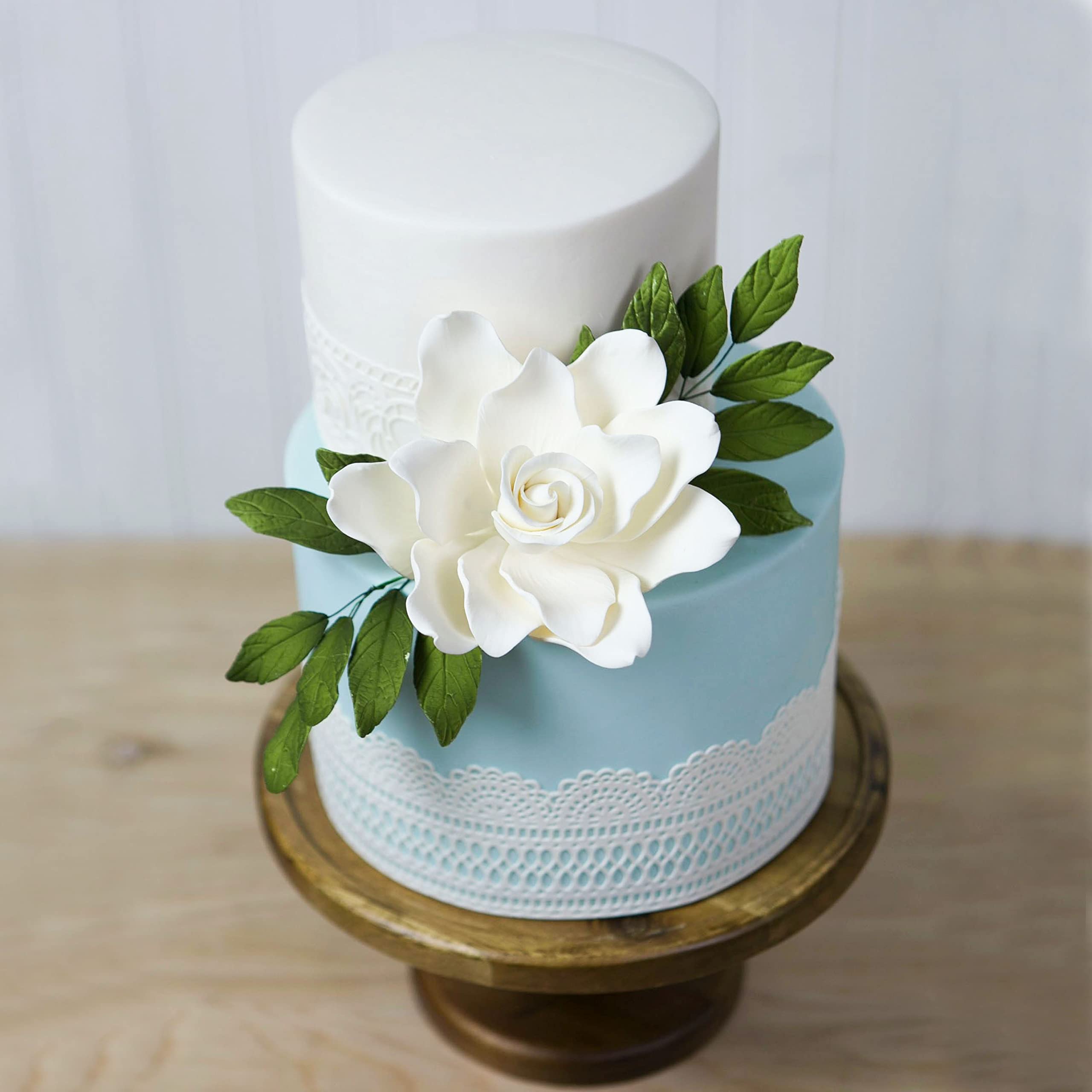 Magnolia Leaf Spray Cake Decoration by Chef Alan Tetreault, Global Sugar Art, 4 Count