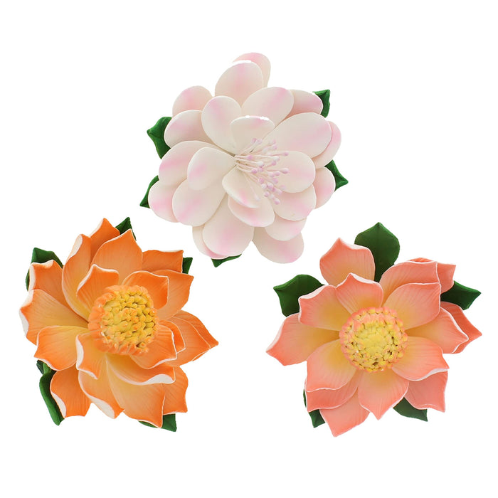Protea Sugar Cake Flowers by Global Sugar Art, Assortment, 3 Count