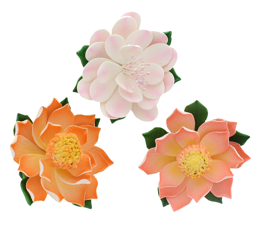 Protea Sugar Cake Flowers by Global Sugar Art, Assortment, 3 Count