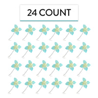 Hydrangea Blossoms, Flat Sugar Flowers by Global Sugar Art, 24 Count Blue