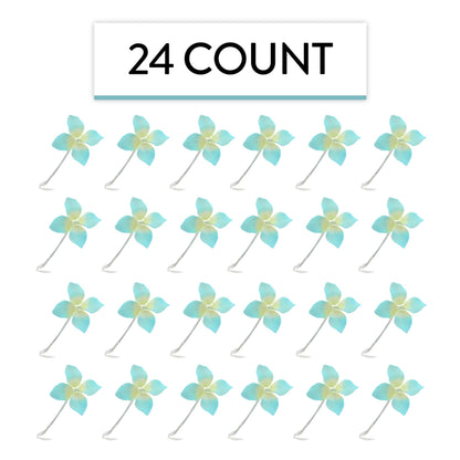 Blue Hydrangea Flowers, 1.5-inch, 24 Count