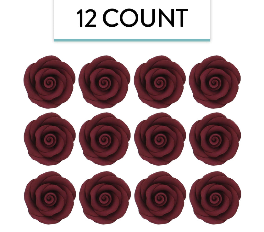 Premium Roses for Decorating Cakes and Cupcakes, by Global Sugar Art, Medium, Lavender Pink Yellow Peach