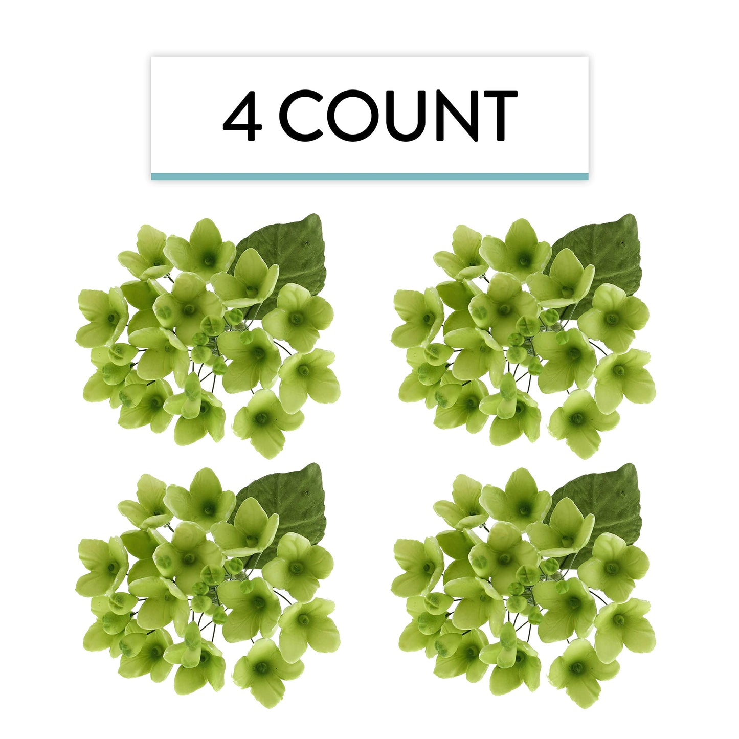 Green Hydrangea Blossom Spray, 4 Count