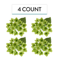 Hydrangea Blossoms Sprays, Sugar Cake Flowers by Global Sugar Art, 4 Count, Green