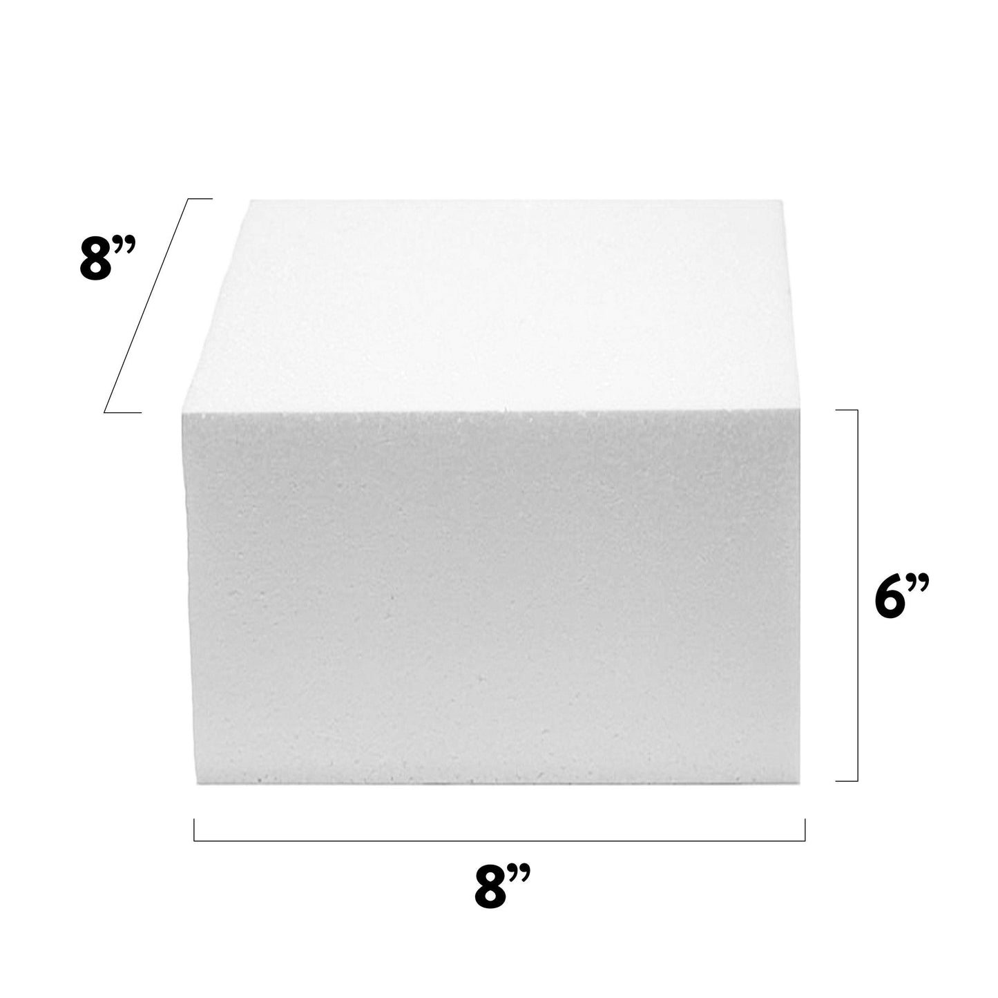 8x8 Inch Square Cake Dummy