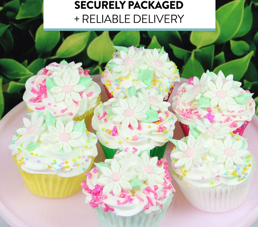 Edible Daisy Cake Decorations, White and Pink Sugar Flowers, Unwired 1 Inch, Daisy Cupcake Toppers, Edible Flowers Cake Decorations by Chef Alan Tetreault, Global Sugar Art