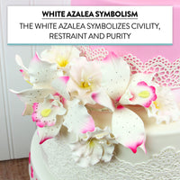 Azalea Sugar Flowers for Cake Decorating, by Global Sugar Art, White