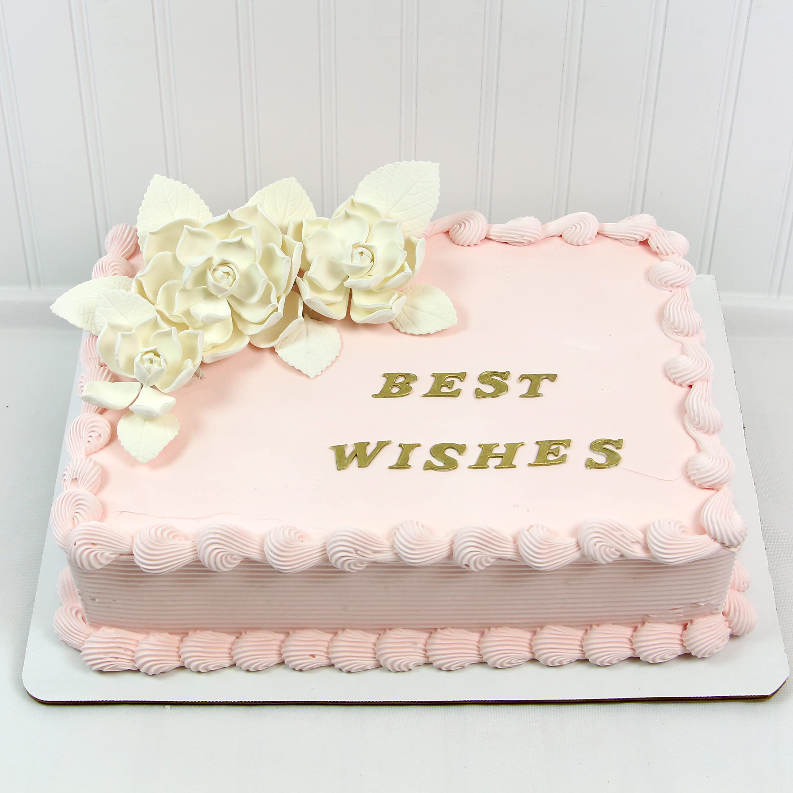 Hydrangea Leaves, Gum Paste Cake Decorations by Global Sugar Art, White, Multiple Sizes