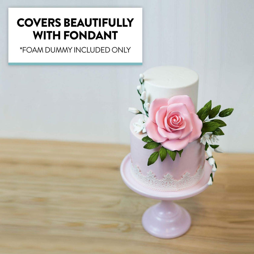 8x8 Inch Square Cake Dummy – Styrofoam Fake Cake for Decorating, Display & Practice, by Global Sugar Art