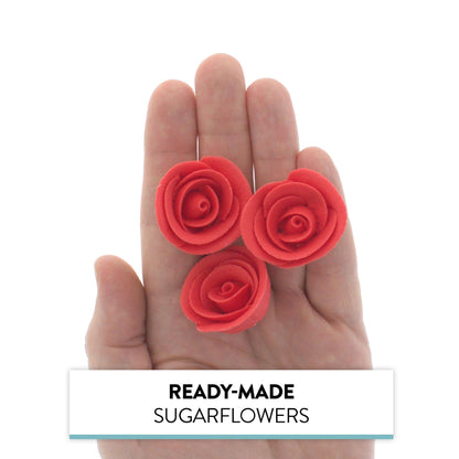 Red Edible Roses, 1.5-inch, 12 Count