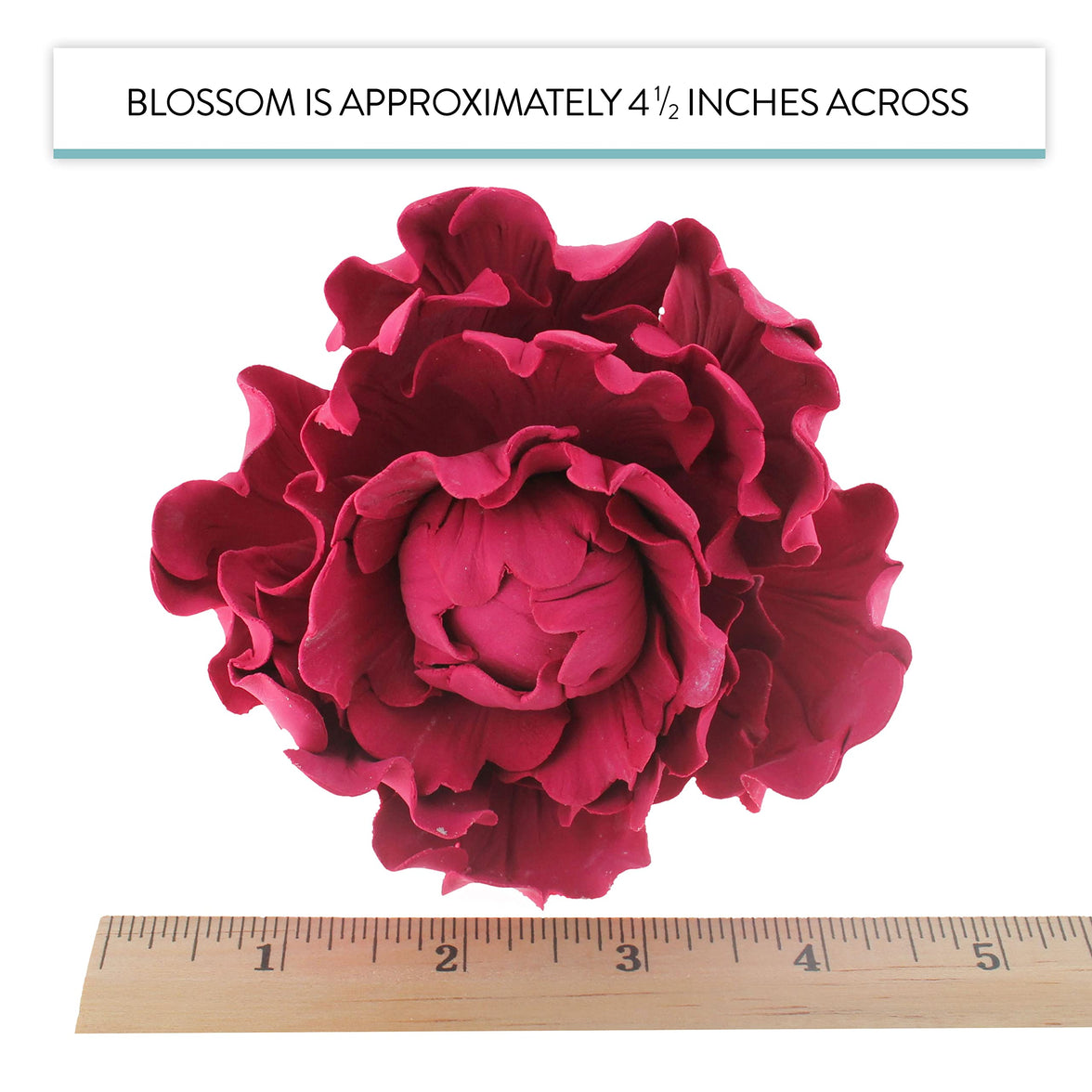 Premium Peony Sugar Flower by Global Sugar Art, Magenta