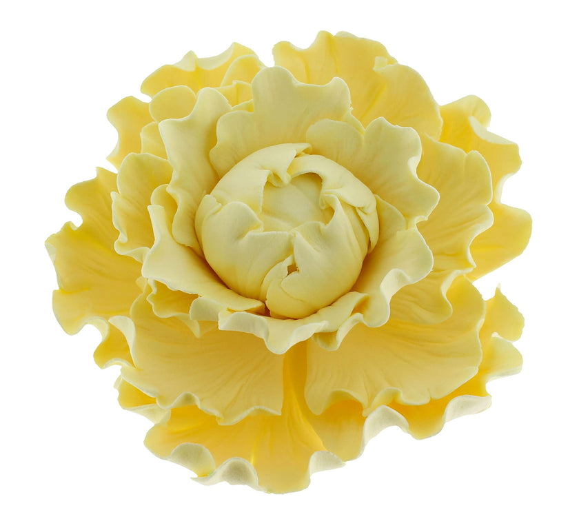 Premium Peony Sugar Flower by Global Sugar Art, Yellow