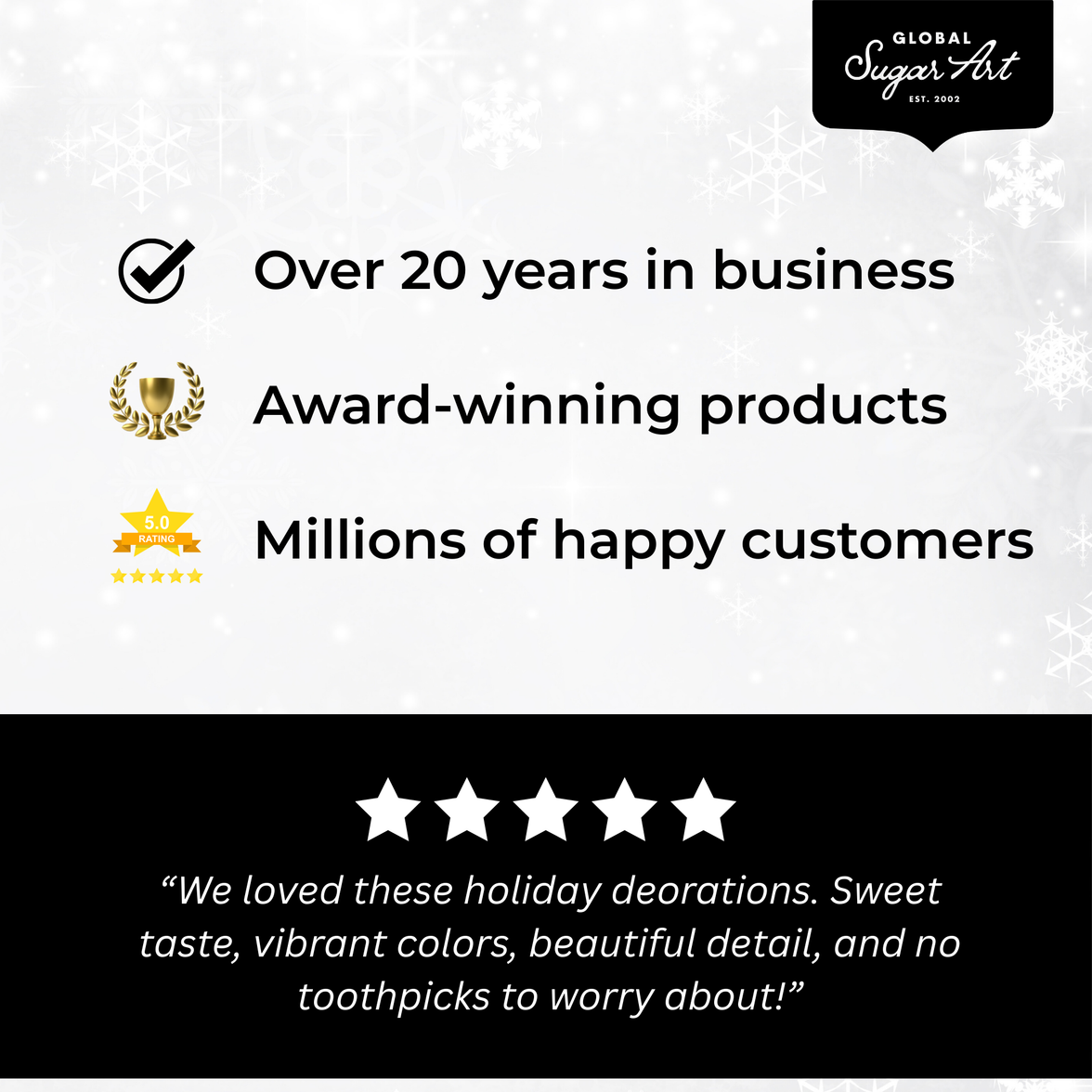 Christmas Cupcake Toppers, Edible Royal Icing Decorations, by Global Sugar Art (Penguin Chimney)