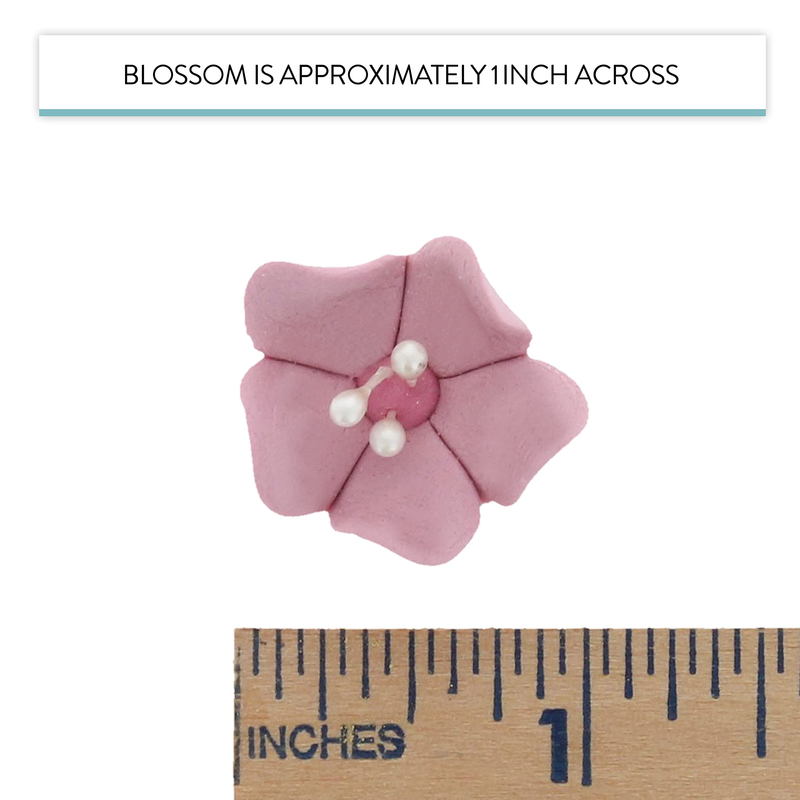 Global Sugar Art Blossom Sugar Cake Flowers with Pearl Stamens, Dusty Rose, by Chef Alan Tetreault