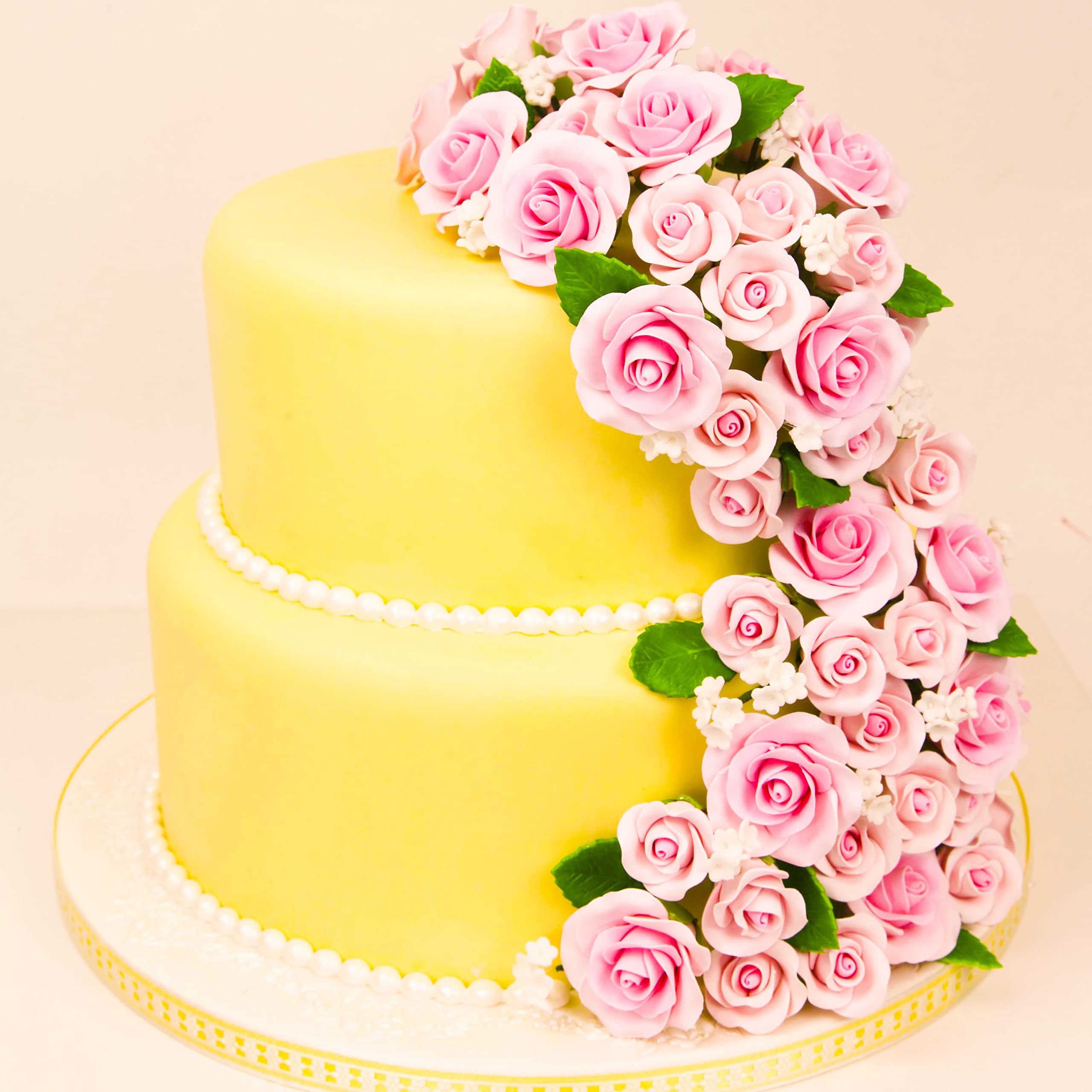 Shrub Rose Sugar Flowers for Cakes, by Global Sugar Art, Small, Pink