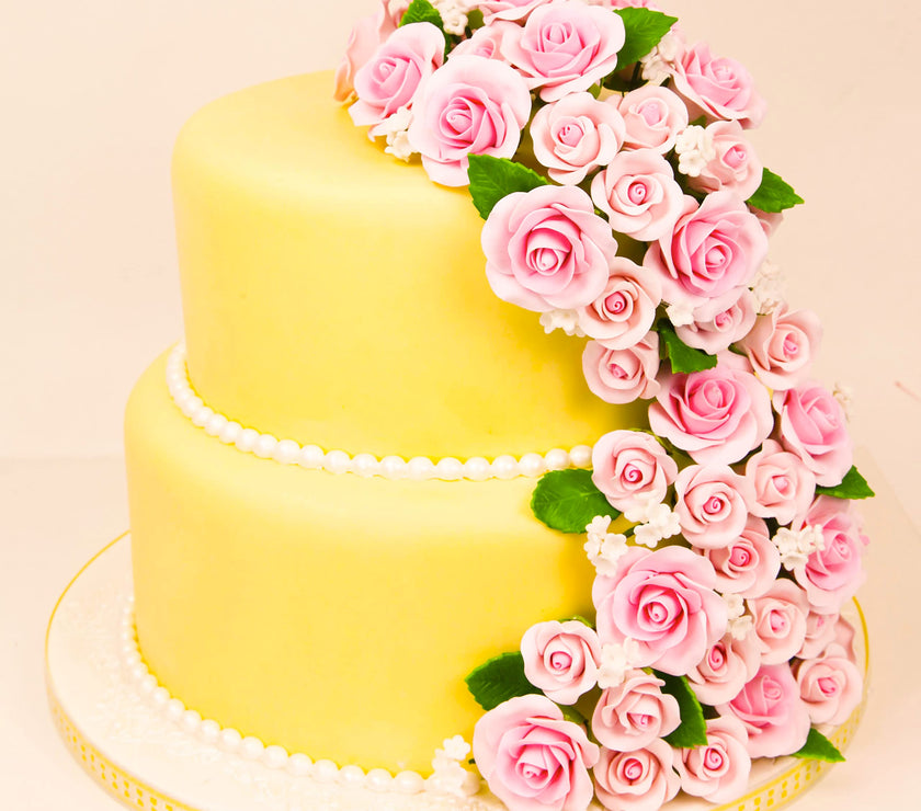 Shrub Rose Sugar Flowers for Cakes, by Global Sugar Art, Small, Pink