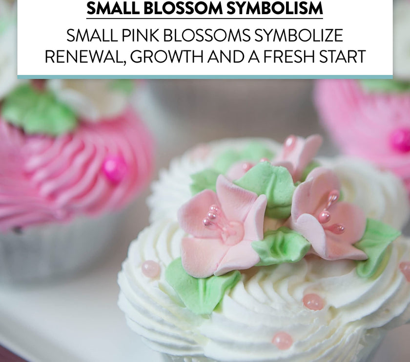 Global Sugar Art Blossom Sugar Cake Flowers with Pearl Stamens, Pink, by Chef Alan Tetreault