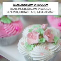 Global Sugar Art Blossom Sugar Cake Flowers with Pearl Stamens, Pink, by Chef Alan Tetreault