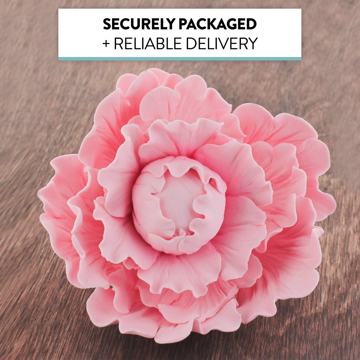 Premium Peony Sugar Flower by Global Sugar Art, Pink