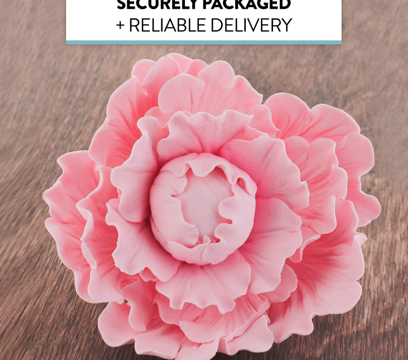 Premium Peony Sugar Flower by Global Sugar Art, Pink