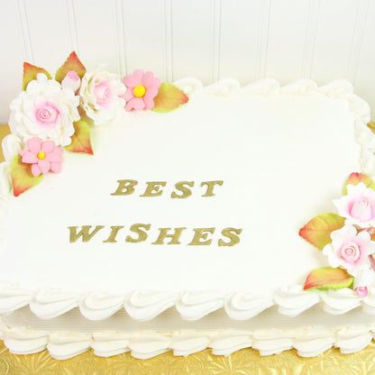 Ruffled Rose & Blossom Kit, White and Pink, 15-Piece Set