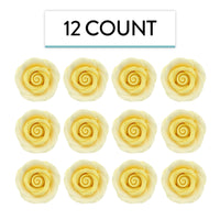 Premium Roses for Decorating Cakes and Cupcakes, by Global Sugar Art, Medium, Lavender Pink Yellow Peach